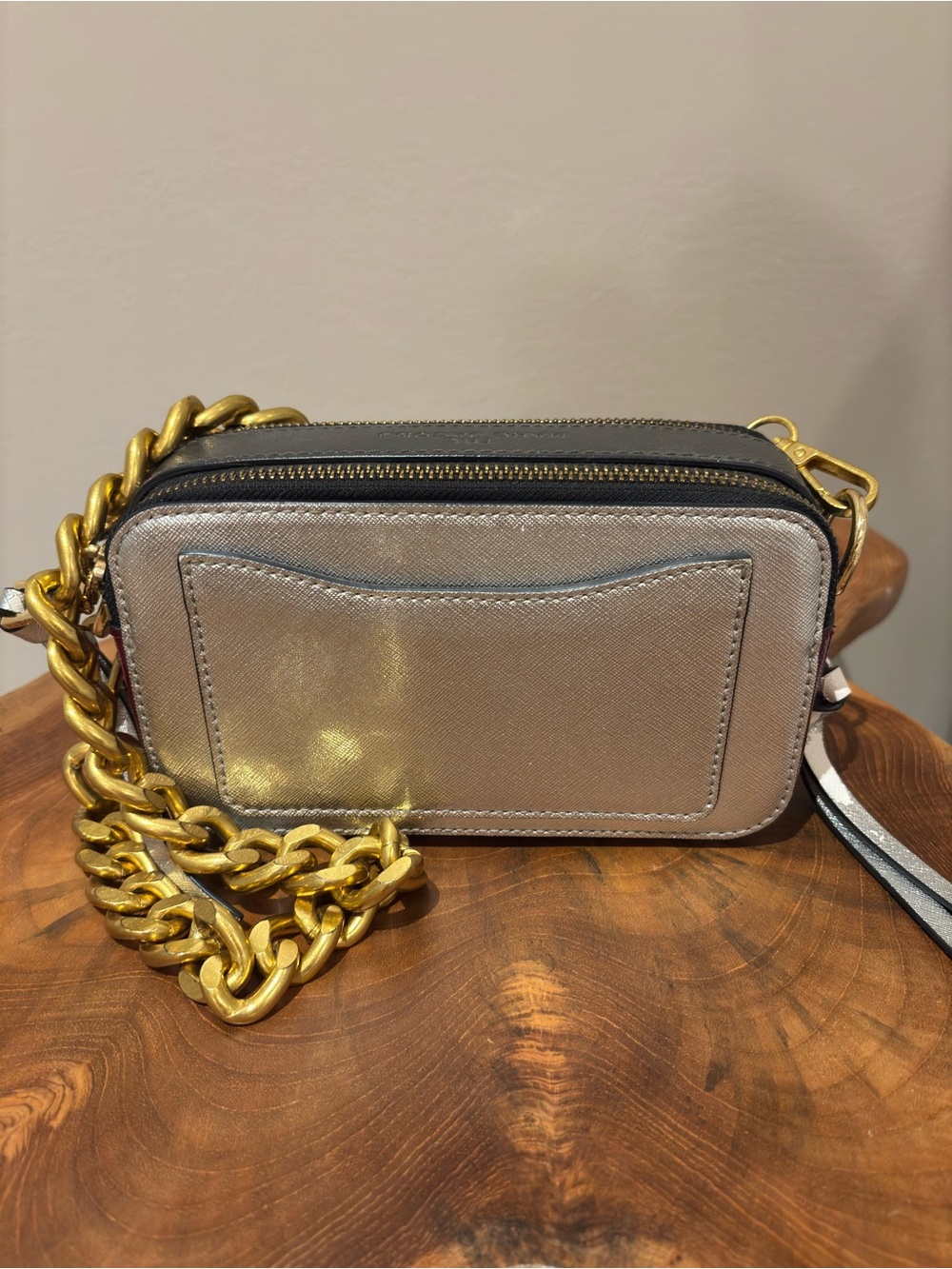 Marc Jacobs Snapshot Metallic Gold Colorblock Crossbody Bag - Picture 3 of 8
